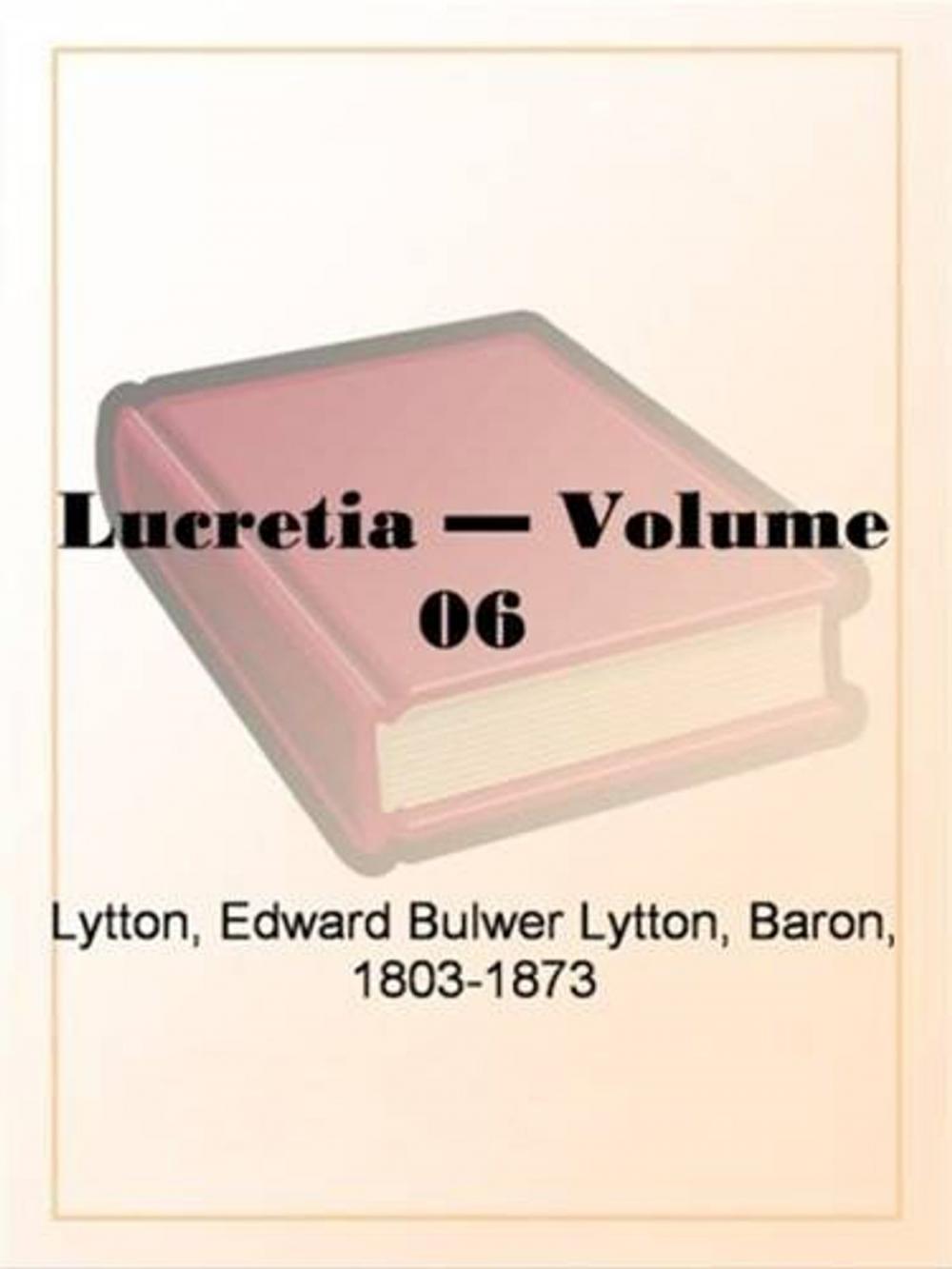 Big bigCover of Lucretia, Volume 6.