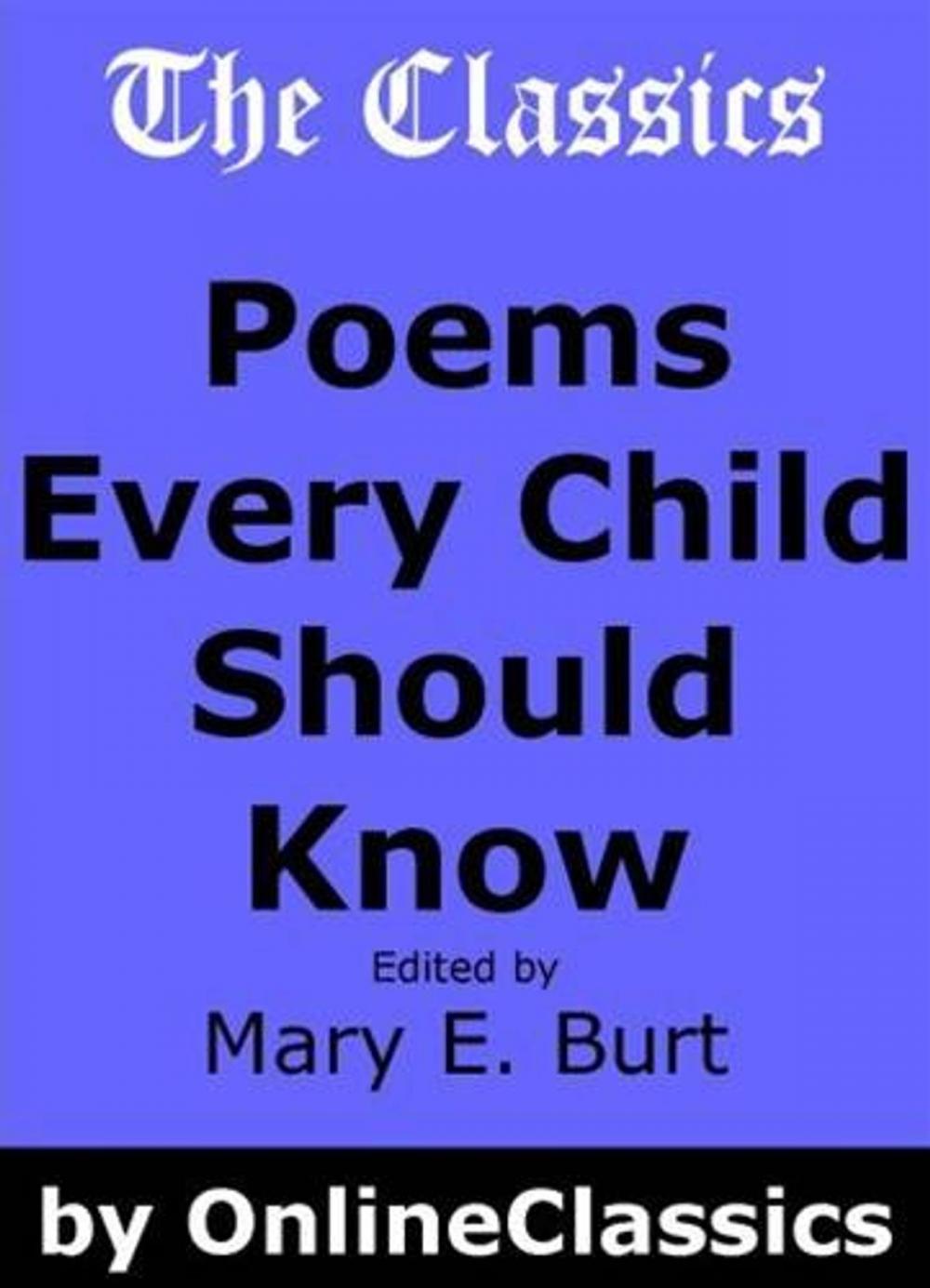 Big bigCover of Poems Every Child Should Know