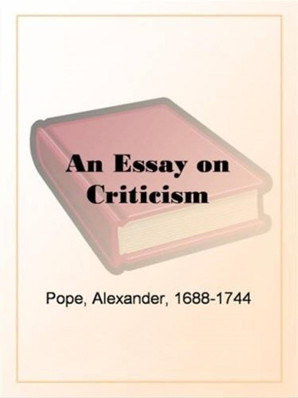 Big bigCover of An Essay On Criticism