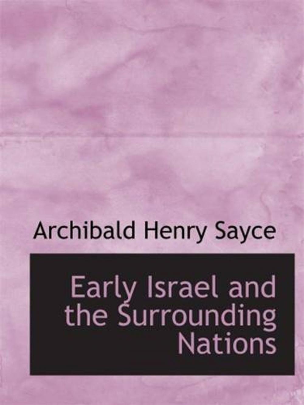 Big bigCover of Early Israel And The Surrounding Nations