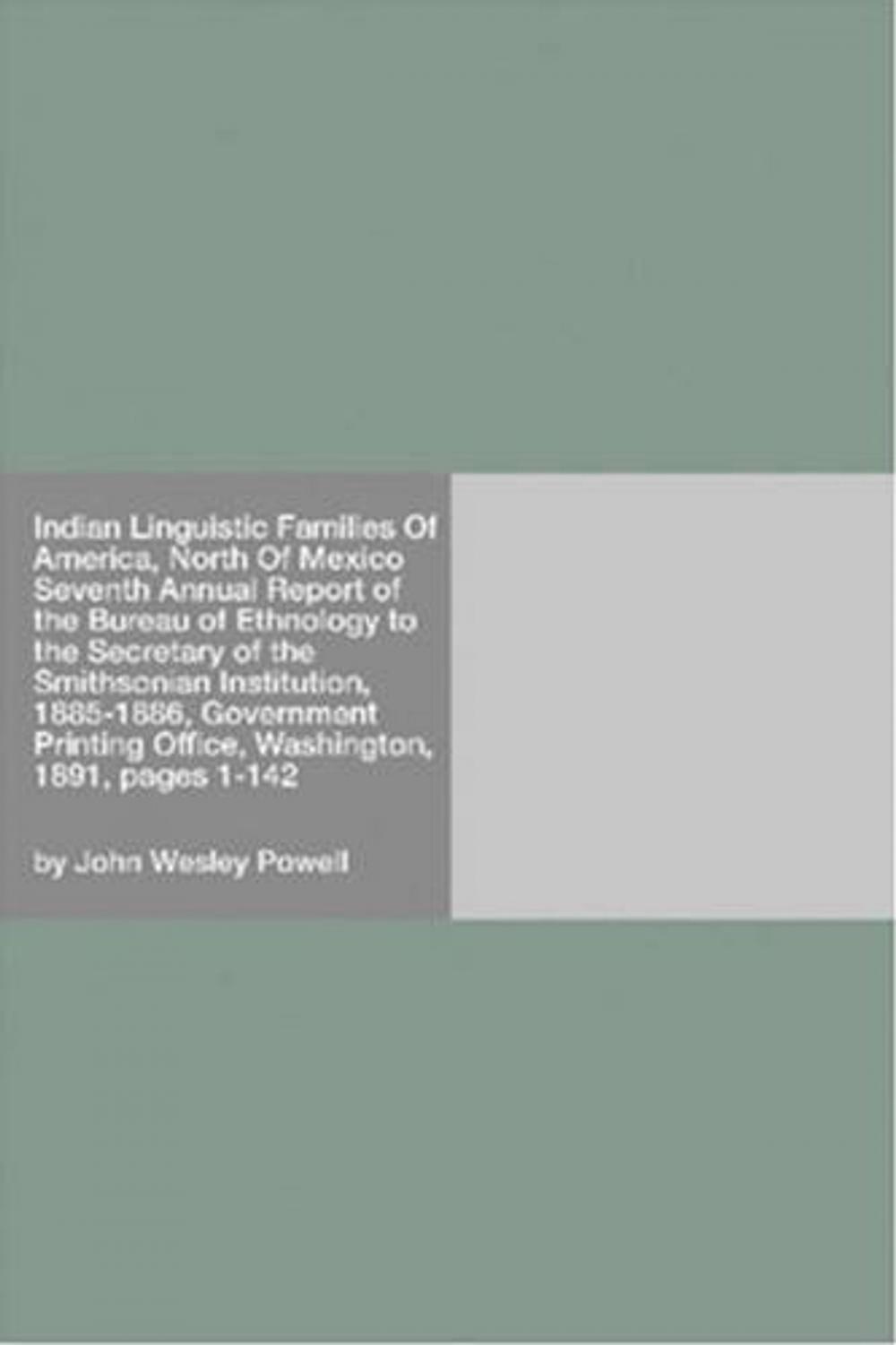 Big bigCover of Indian Linguistic Families Of America, North Of Mexico