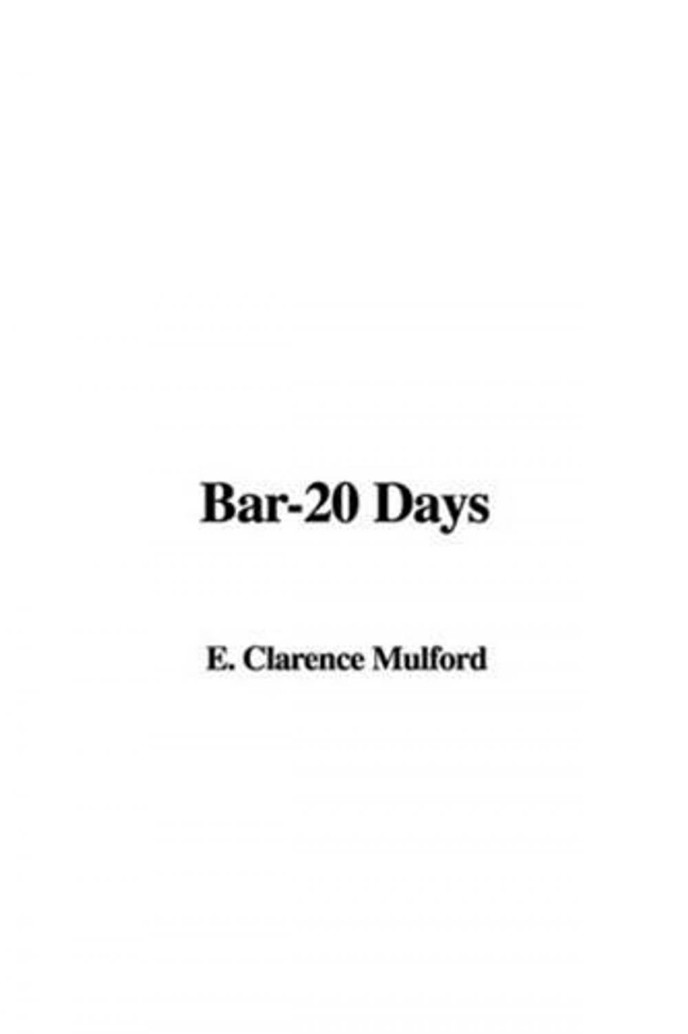 Big bigCover of Bar-20 Days