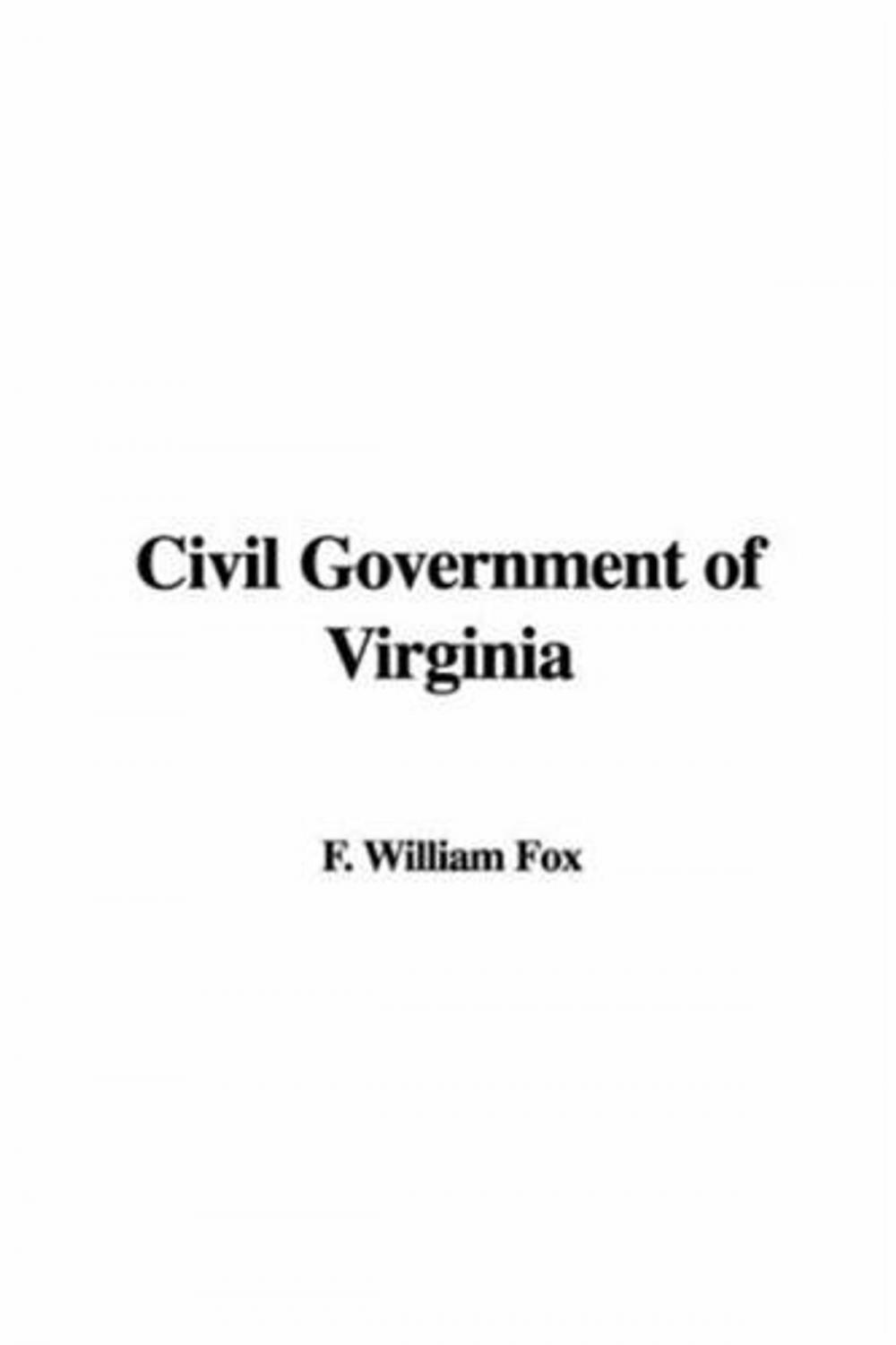 Big bigCover of Civil Government Of Virginia