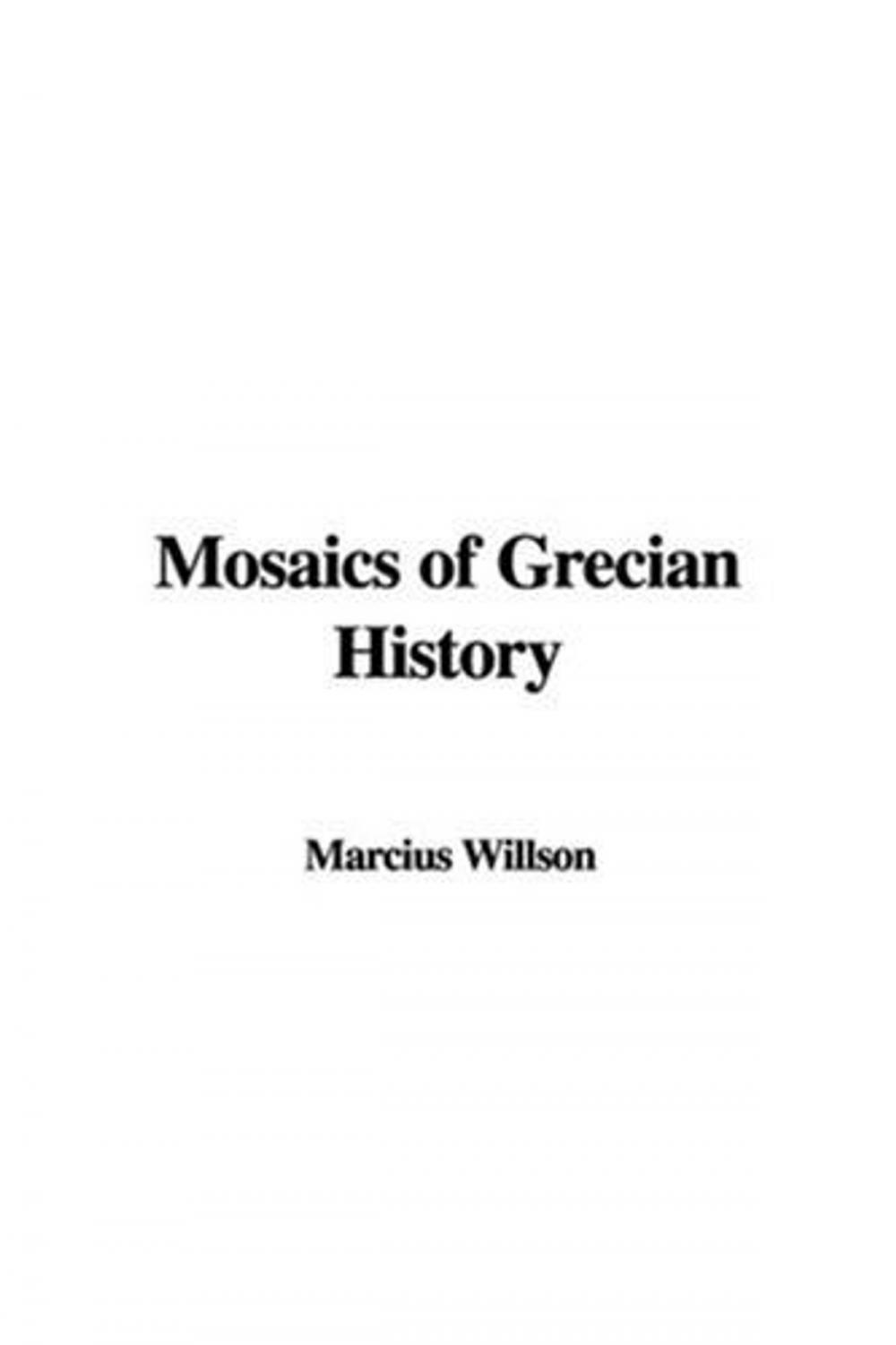 Big bigCover of Mosaics Of Grecian History