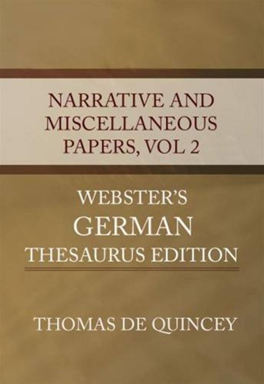 Big bigCover of Narrative And Miscellaneous Papers, Vol. II.