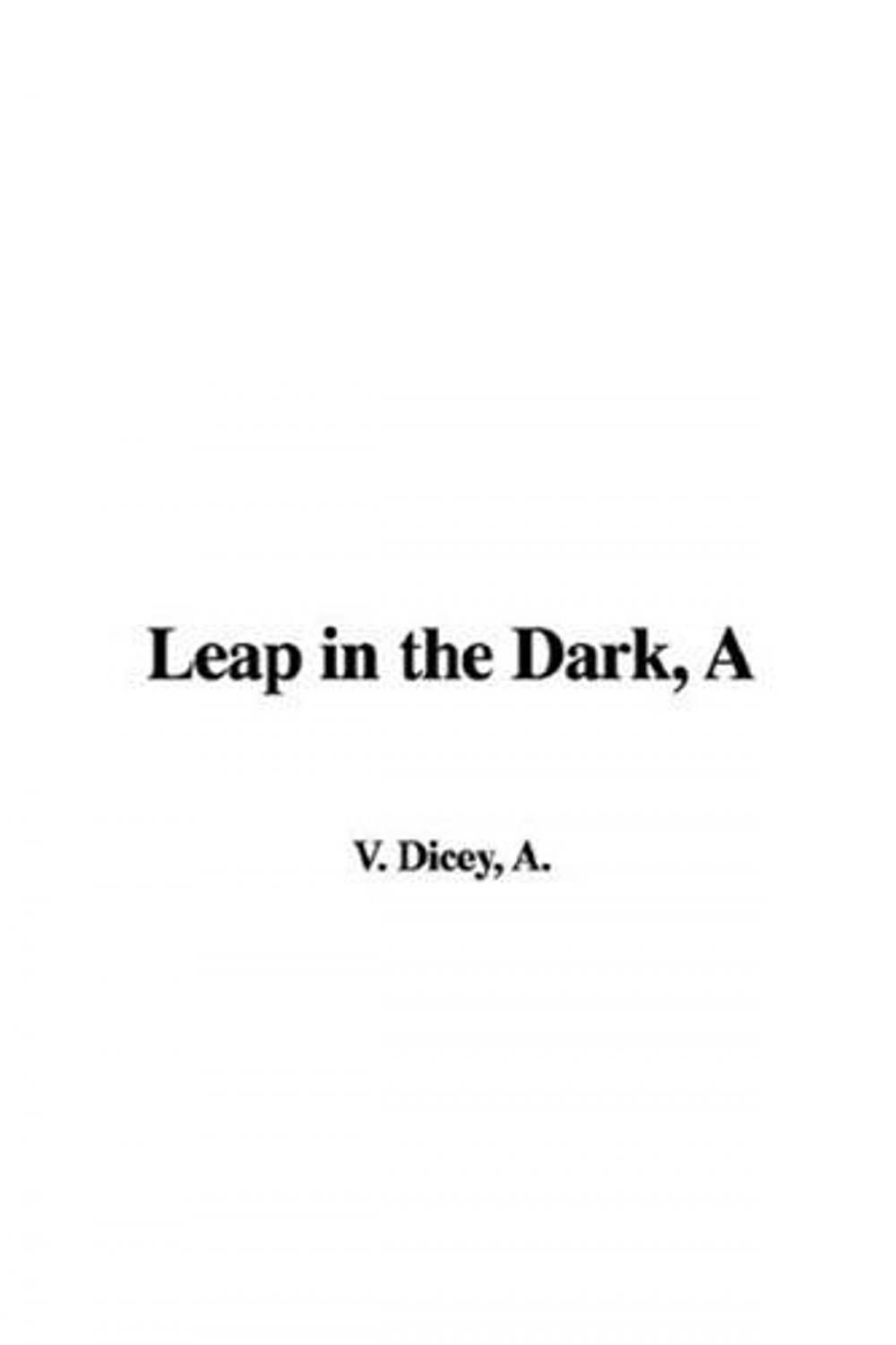 Big bigCover of A Leap In The Dark