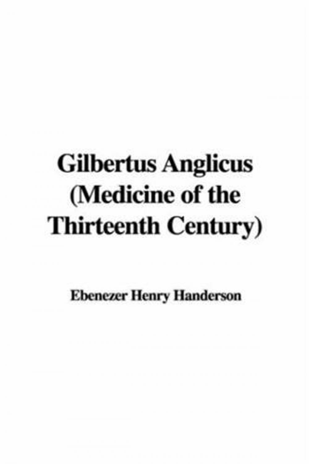 Big bigCover of Gilbertus Anglicus