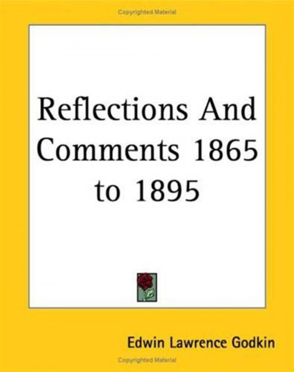 Big bigCover of Reflections And Comments 1865-1895