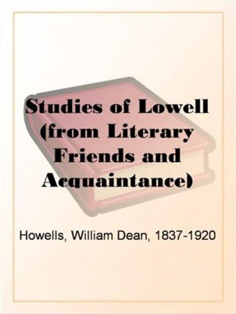 Big bigCover of Studies Of Lowell