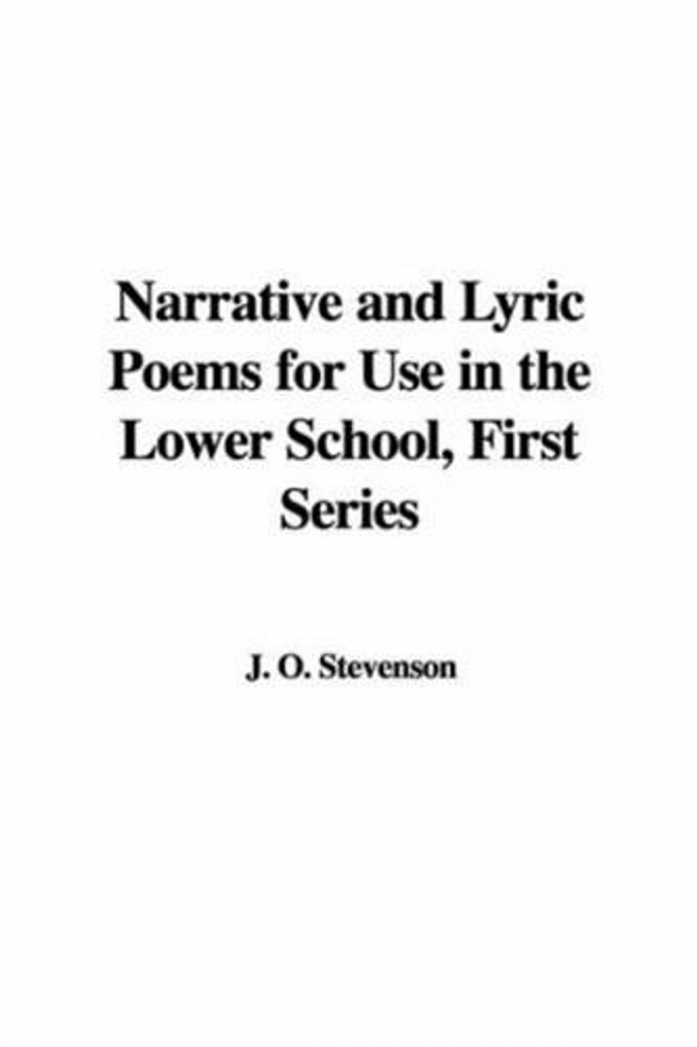 Big bigCover of Narrative And Lyric Poems (First Series) For Use In The Lower School