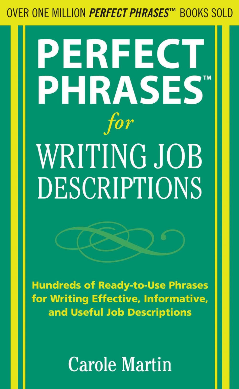 Big bigCover of Perfect Phrases for Writing Job Descriptions