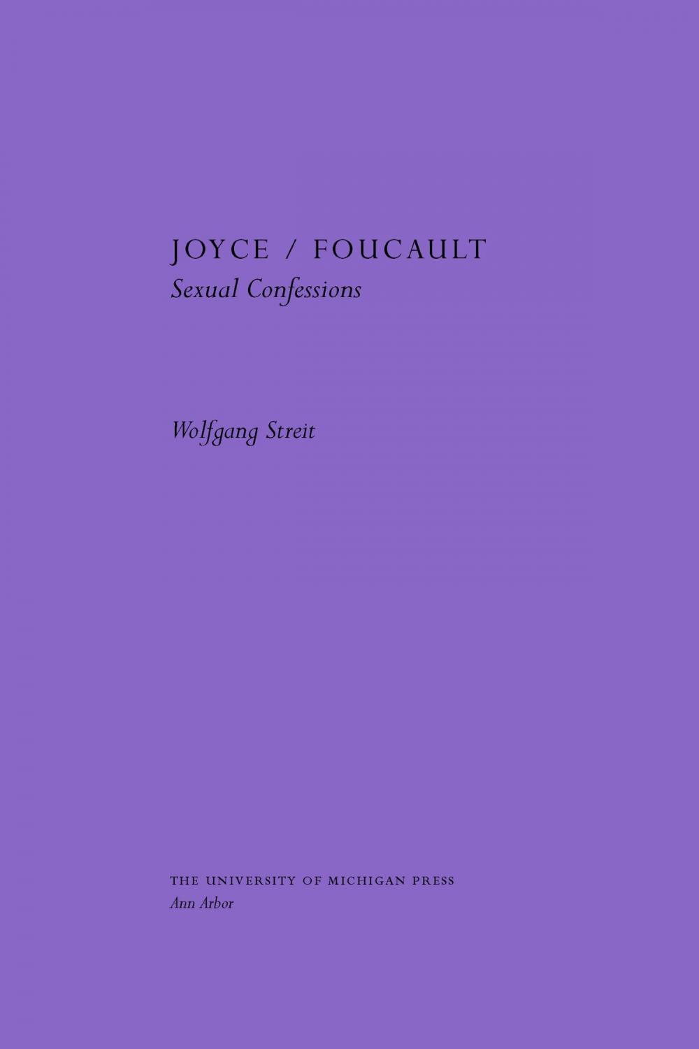 Big bigCover of Joyce/Foucault