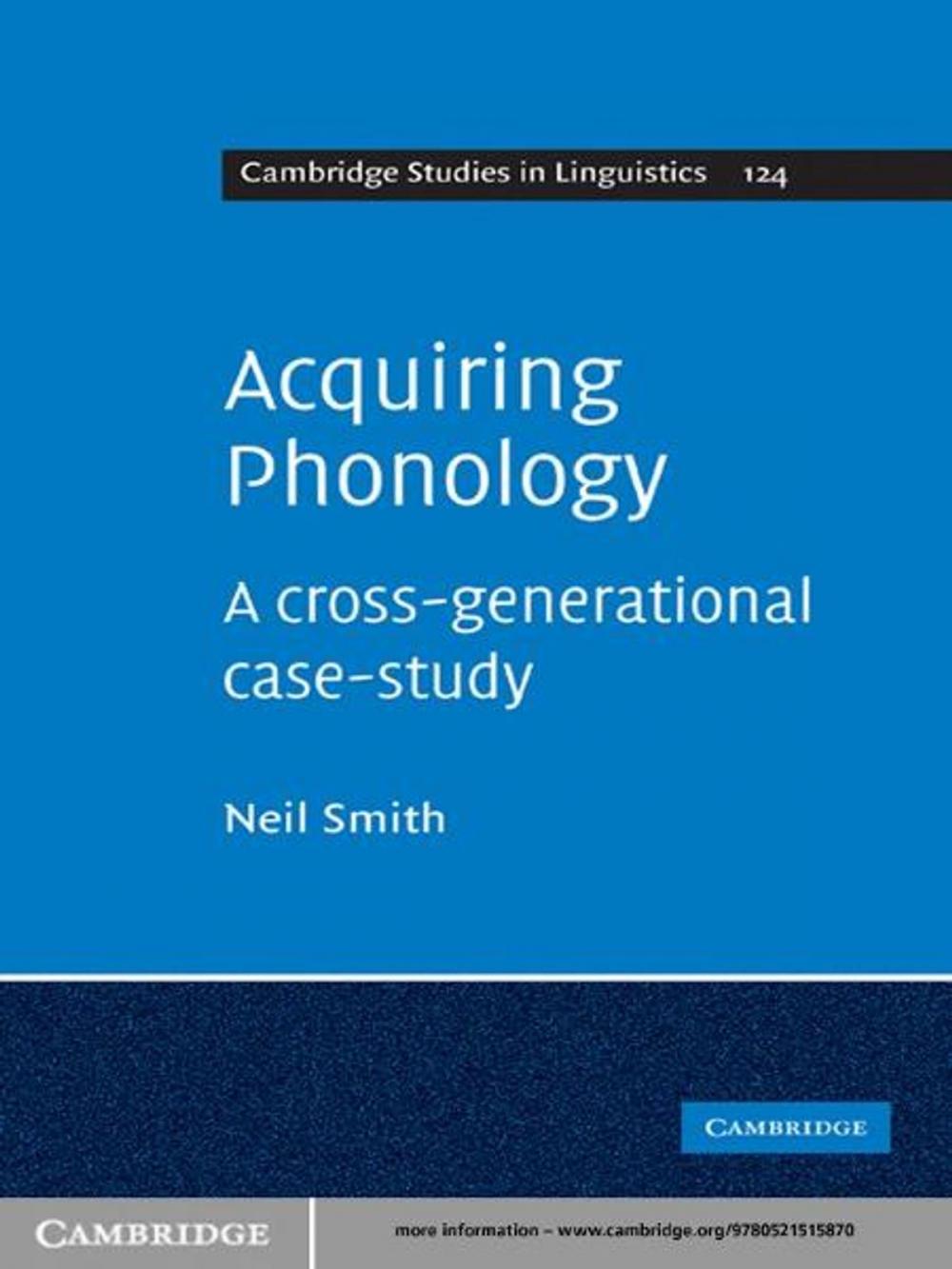 Big bigCover of Acquiring Phonology