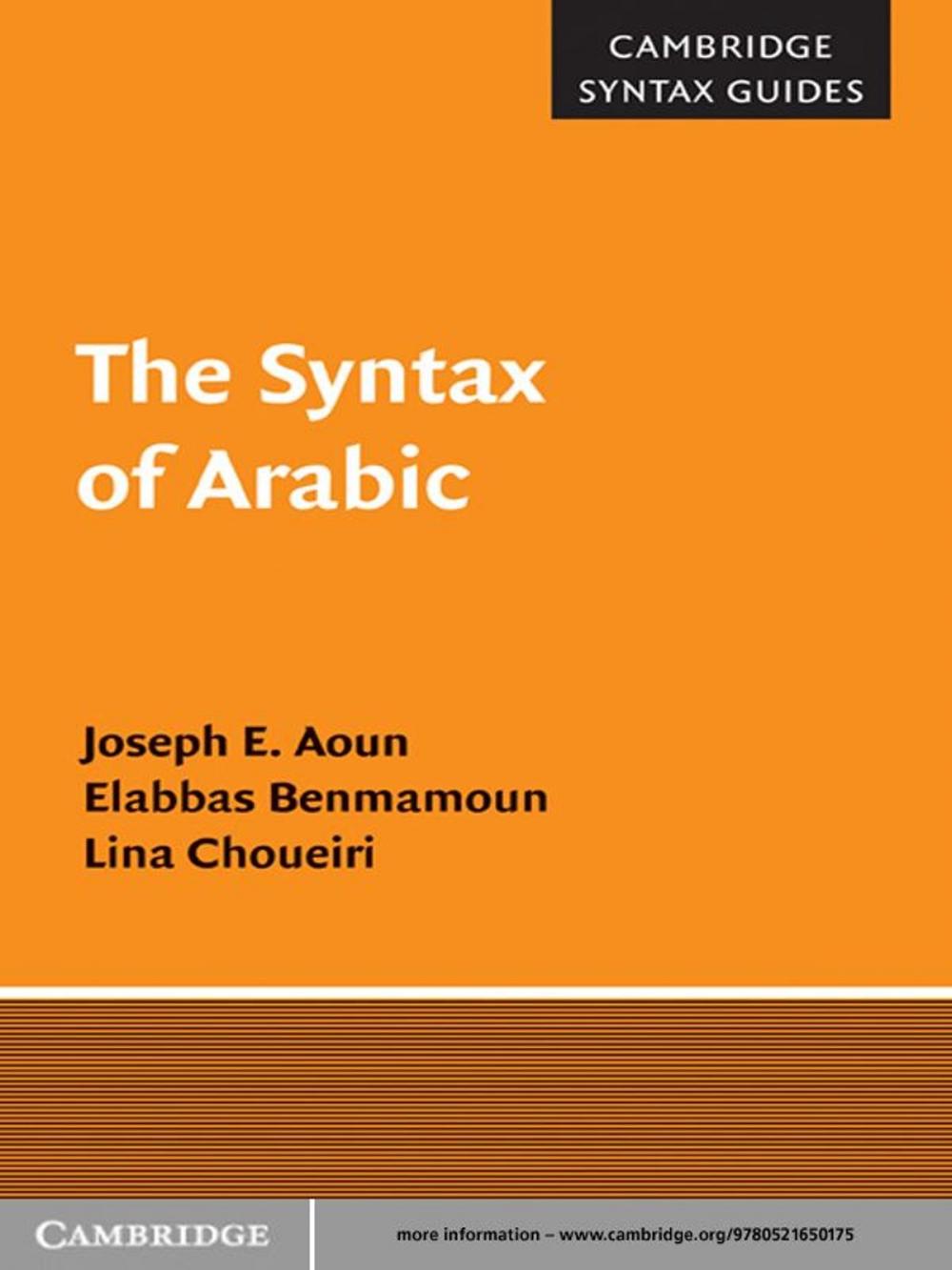 Big bigCover of The Syntax of Arabic