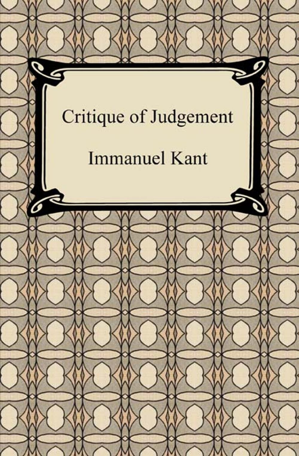 Big bigCover of Critique of Judgement