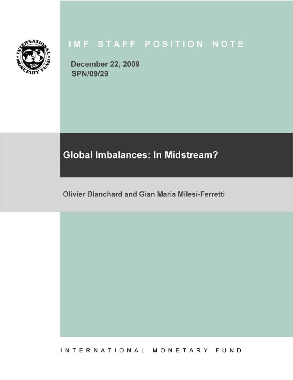 Big bigCover of Global Imbalances: In Midstream?