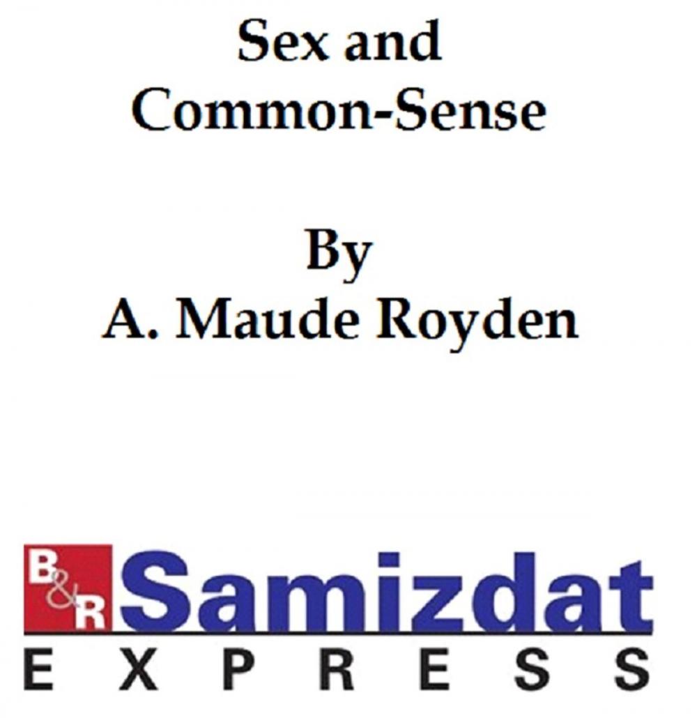 Big bigCover of Sex and Common-Sense (1922)