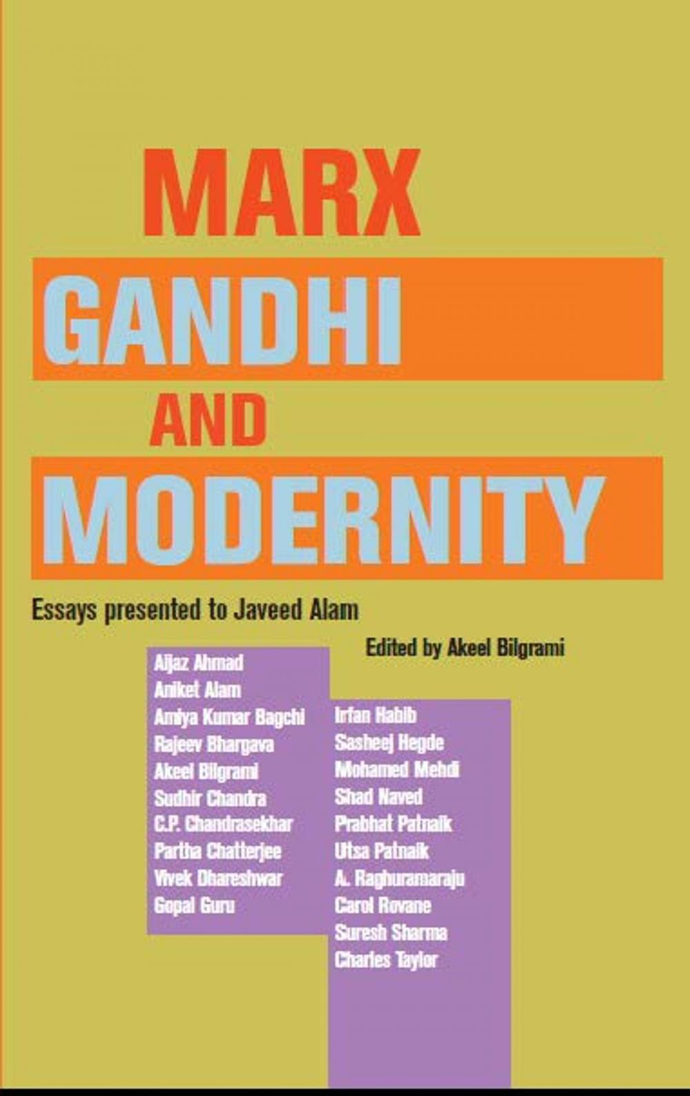 Big bigCover of Marx, Gandhi and Modernity