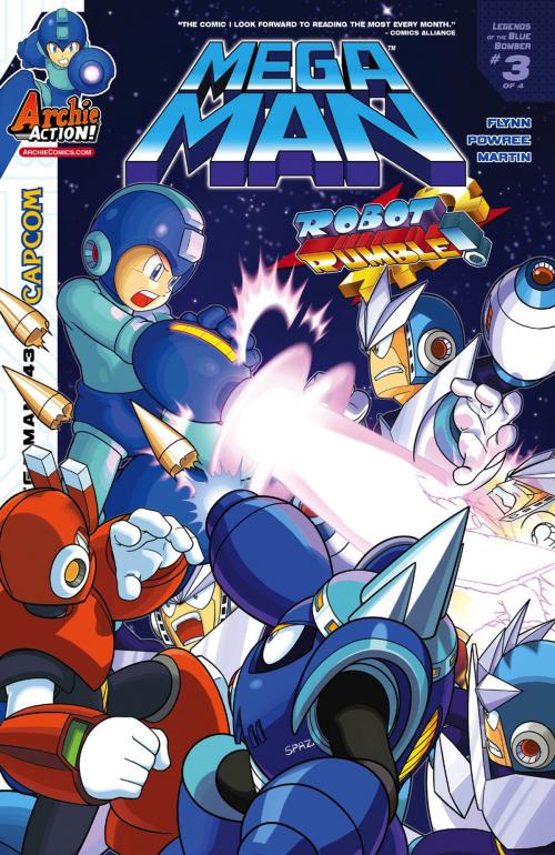 Cover of the book Mega Man #43 by Ian Flynn, John Workman, POWREE, Gary Martin, Matt Herms, Patrick SPAZ" Spaziante, ", Archie Comic Publications, Inc.