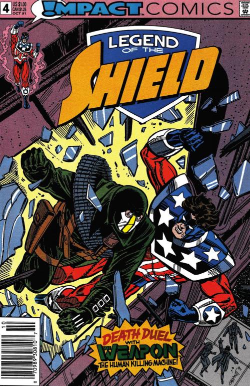 Cover of the book The Legend of The Shield: Impact #4 by Mark Waid, Grant Miehm, A. DeGuzman, Tom Ziuko, ACP, Inc.