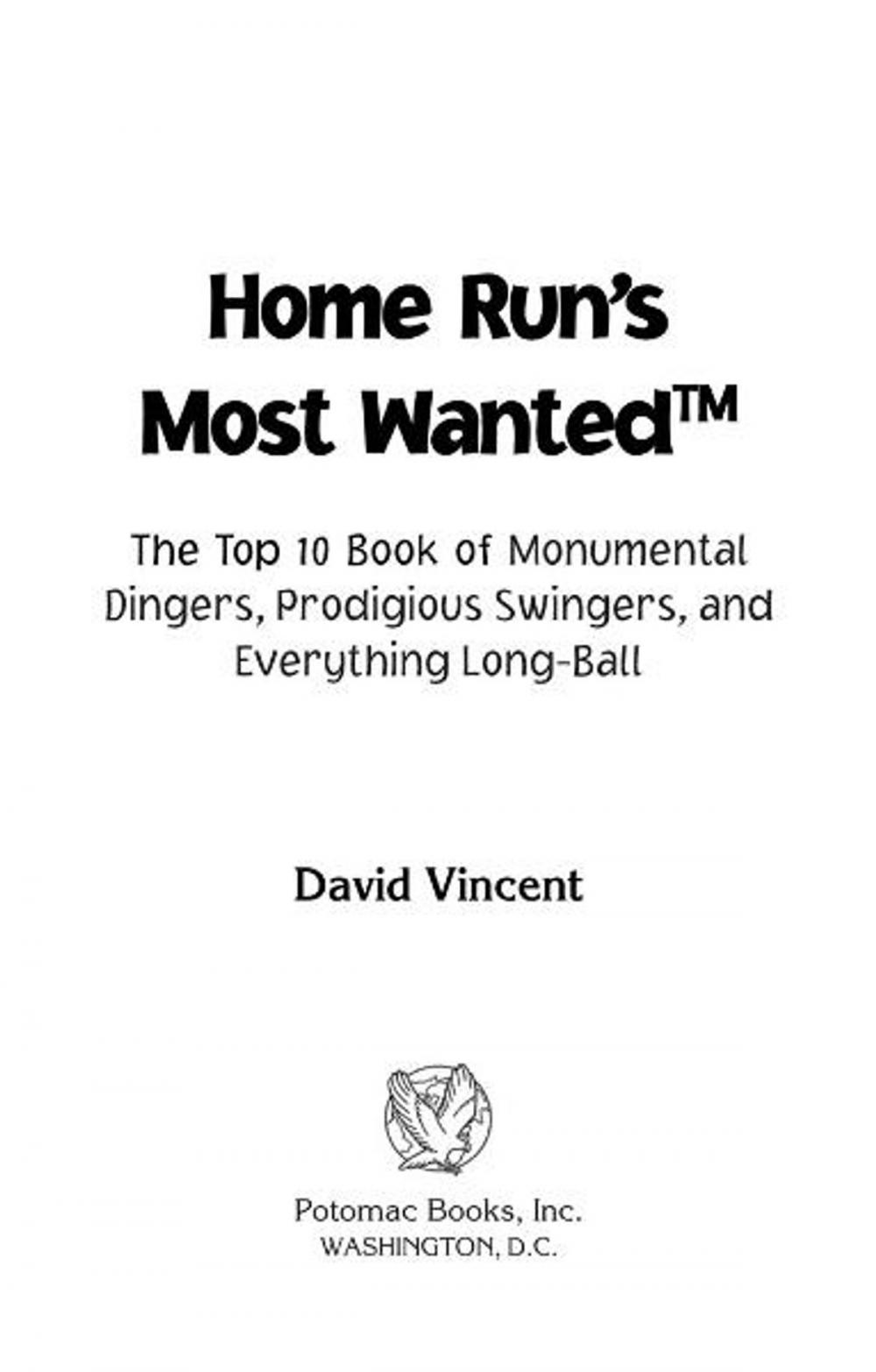 Big bigCover of Home Run's Most Wanted™