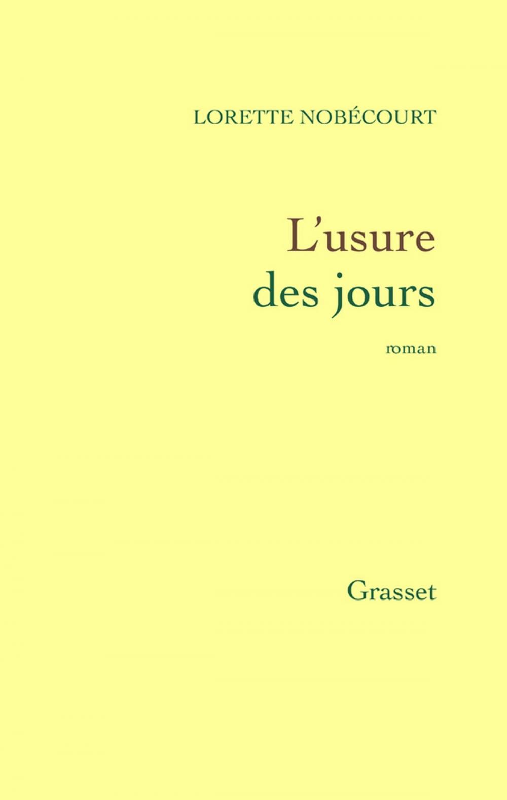 Big bigCover of L'usure des jours