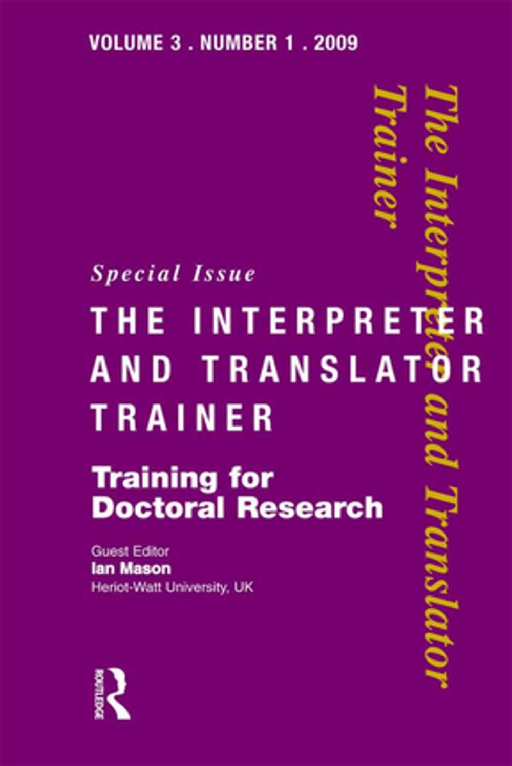 Big bigCover of Training for Doctoral Research