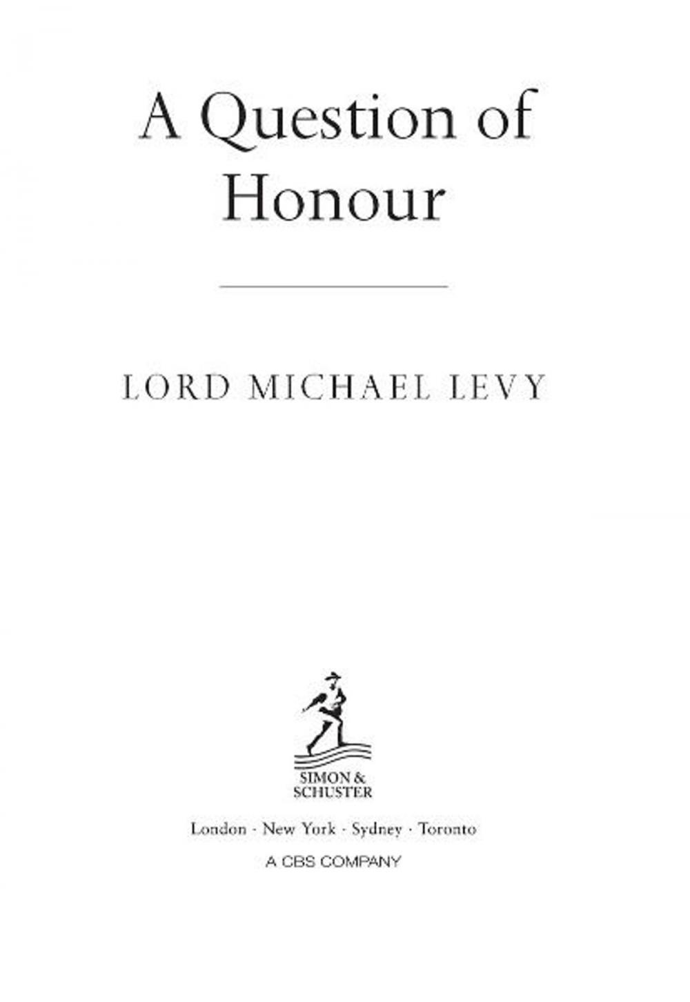 Big bigCover of A Question of Honour