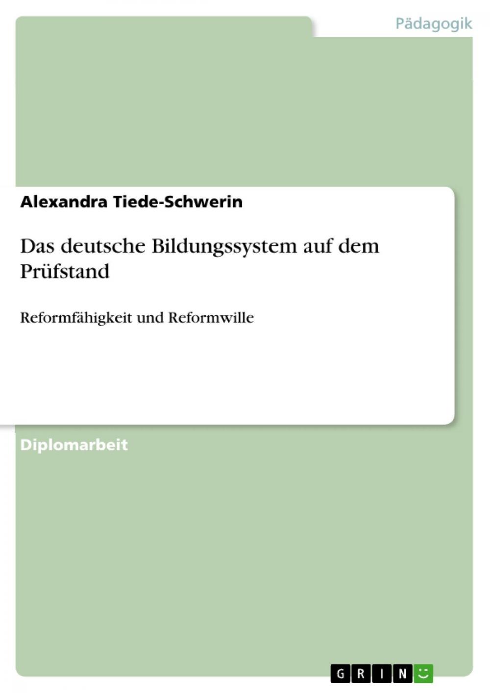 Big bigCover of Das deutsche Bildungssystem auf dem Prüfstand