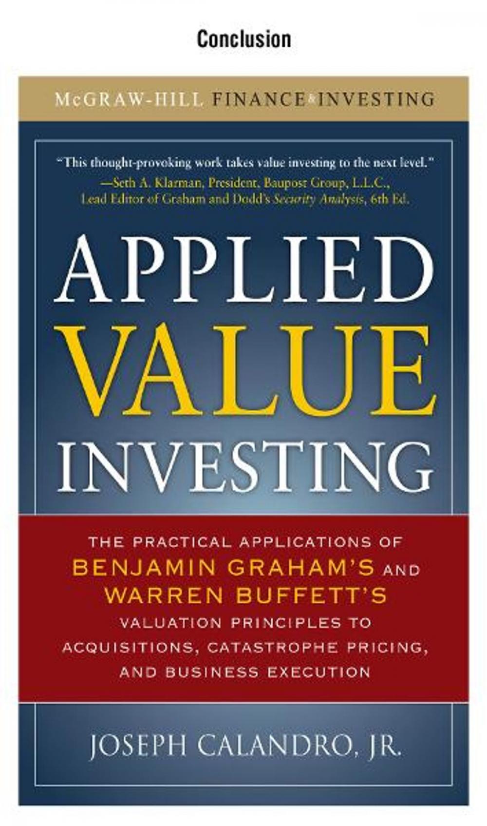 Big bigCover of Applied Value Investing, Conclusion: