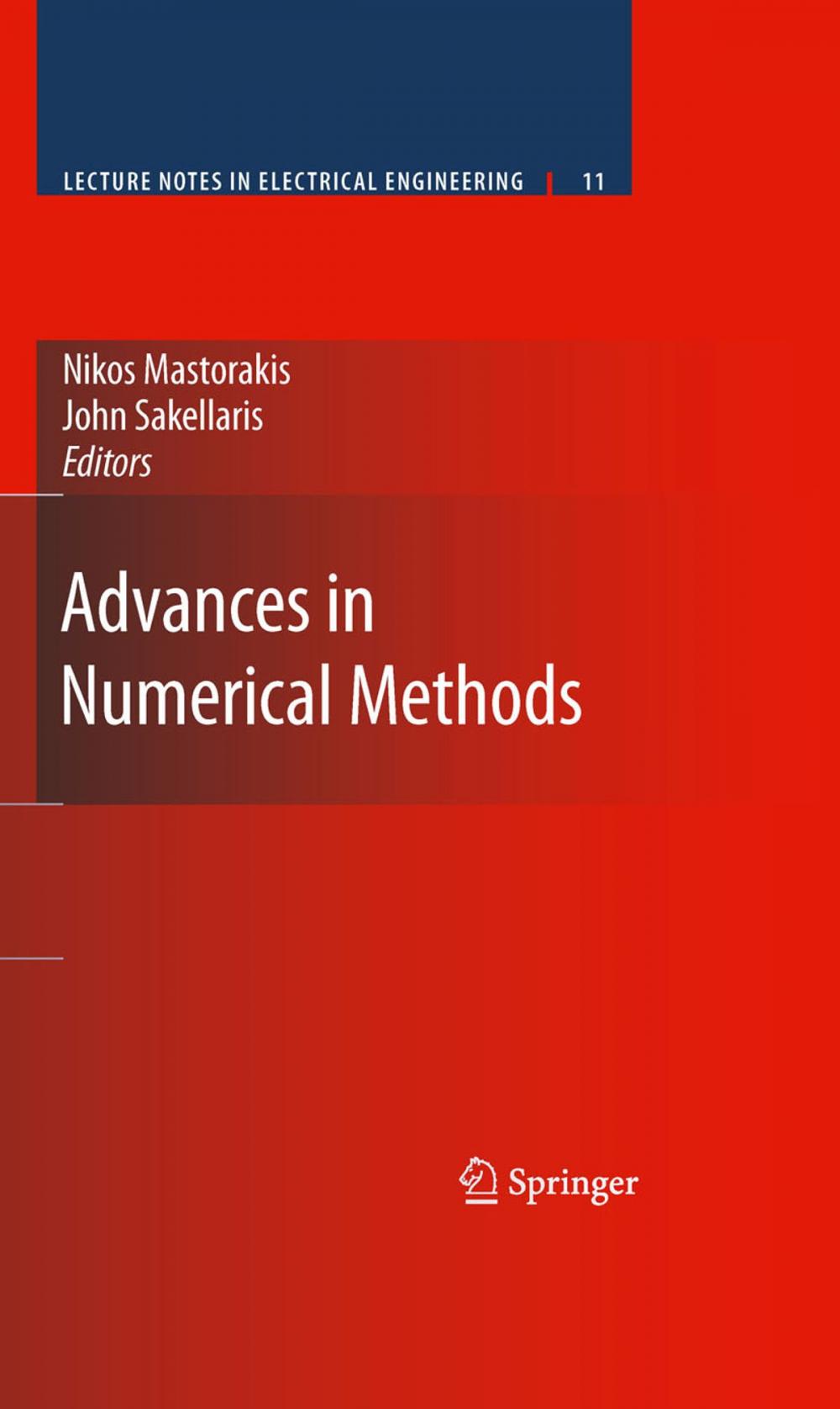 Big bigCover of Advances in Numerical Methods