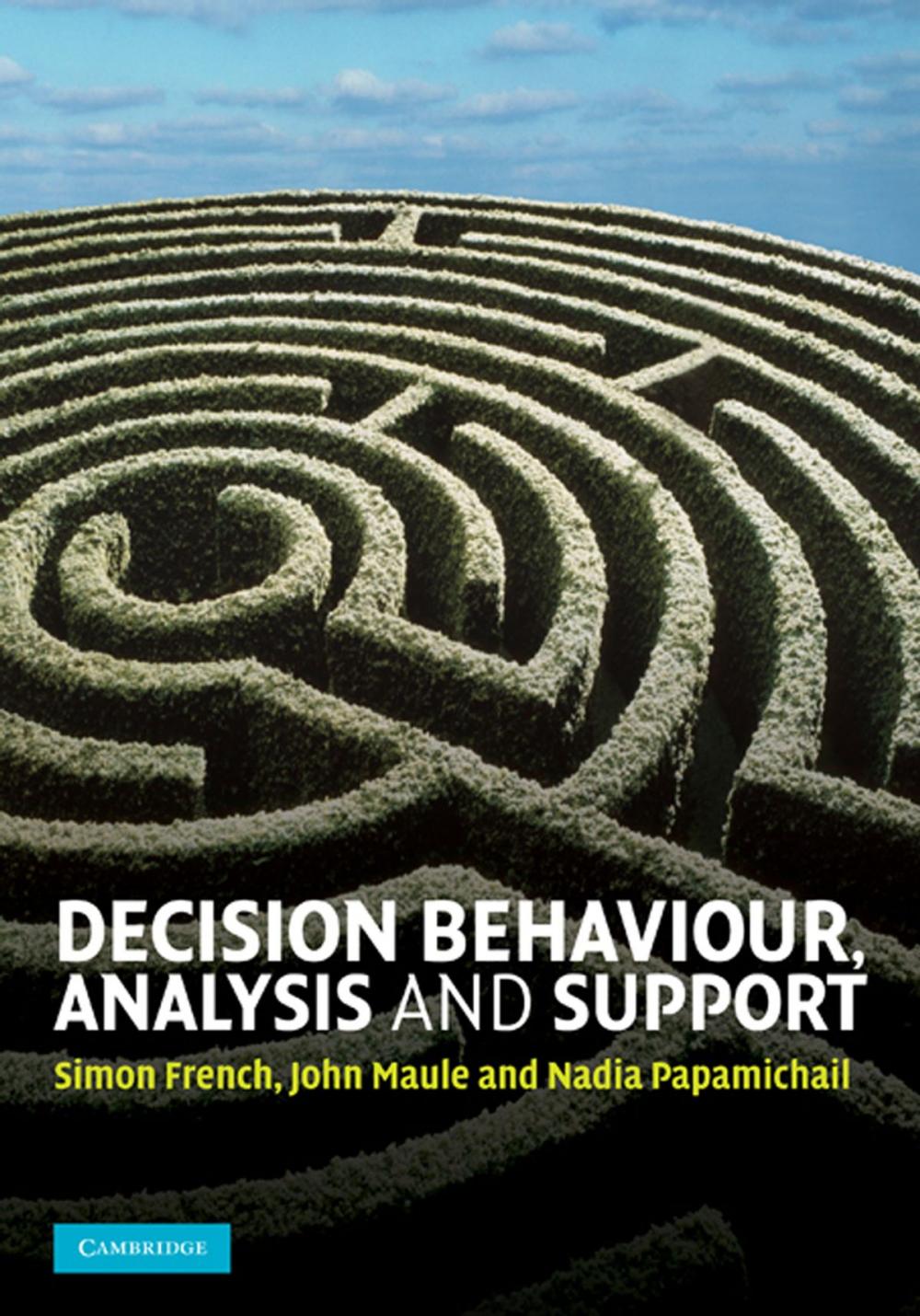 Big bigCover of Decision Behaviour, Analysis and Support