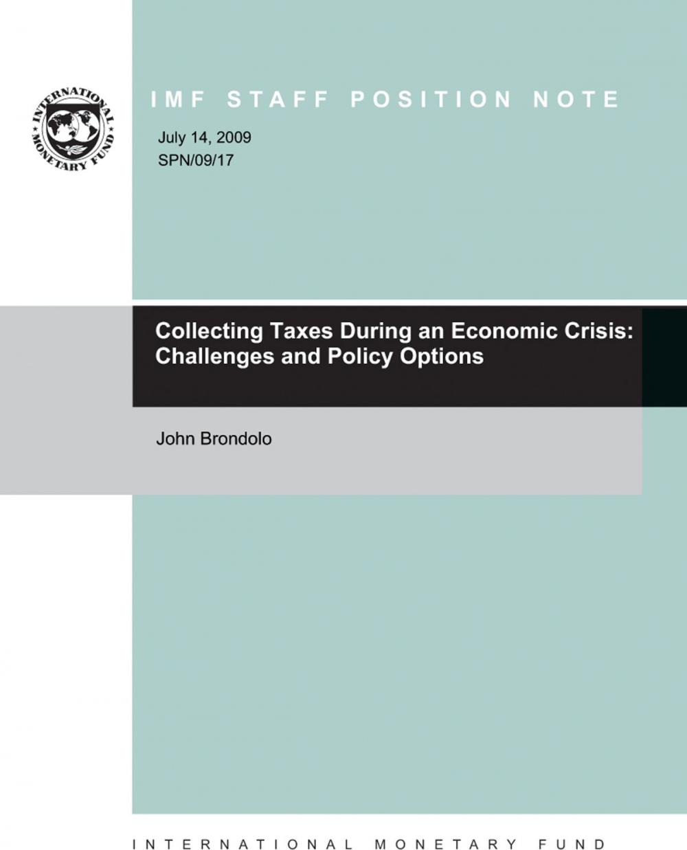 Big bigCover of Collecting Taxes During an Economic Crisis: Challenges and Policy Options