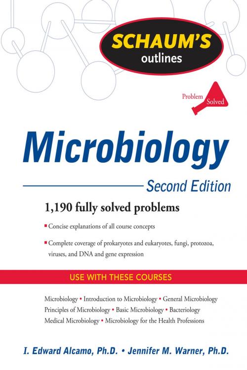 Cover of the book Schaum's Outline of Microbiology, Second Edition by Jennifer M. Warner, I. Edward Alcamo, McGraw-Hill Education