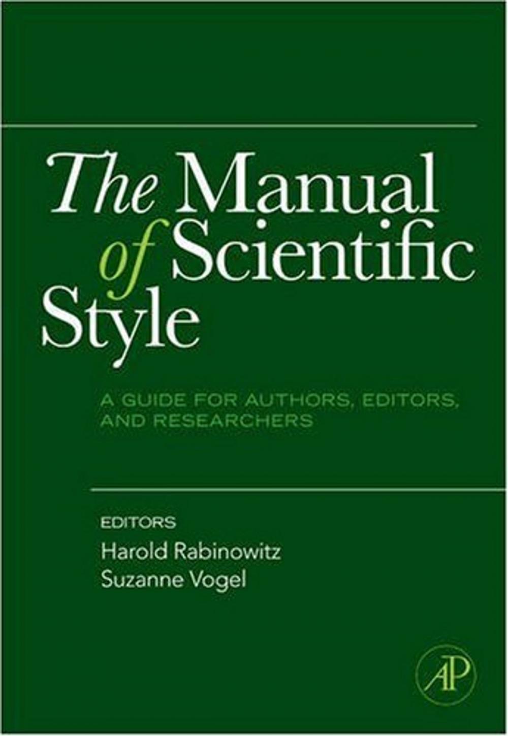 Big bigCover of The Manual of Scientific Style