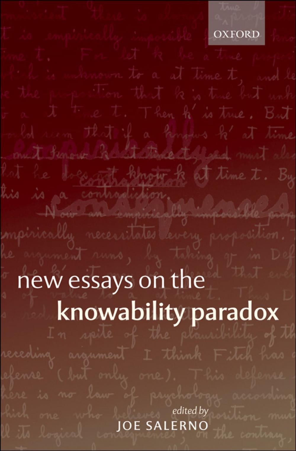 Big bigCover of New Essays on the Knowability Paradox