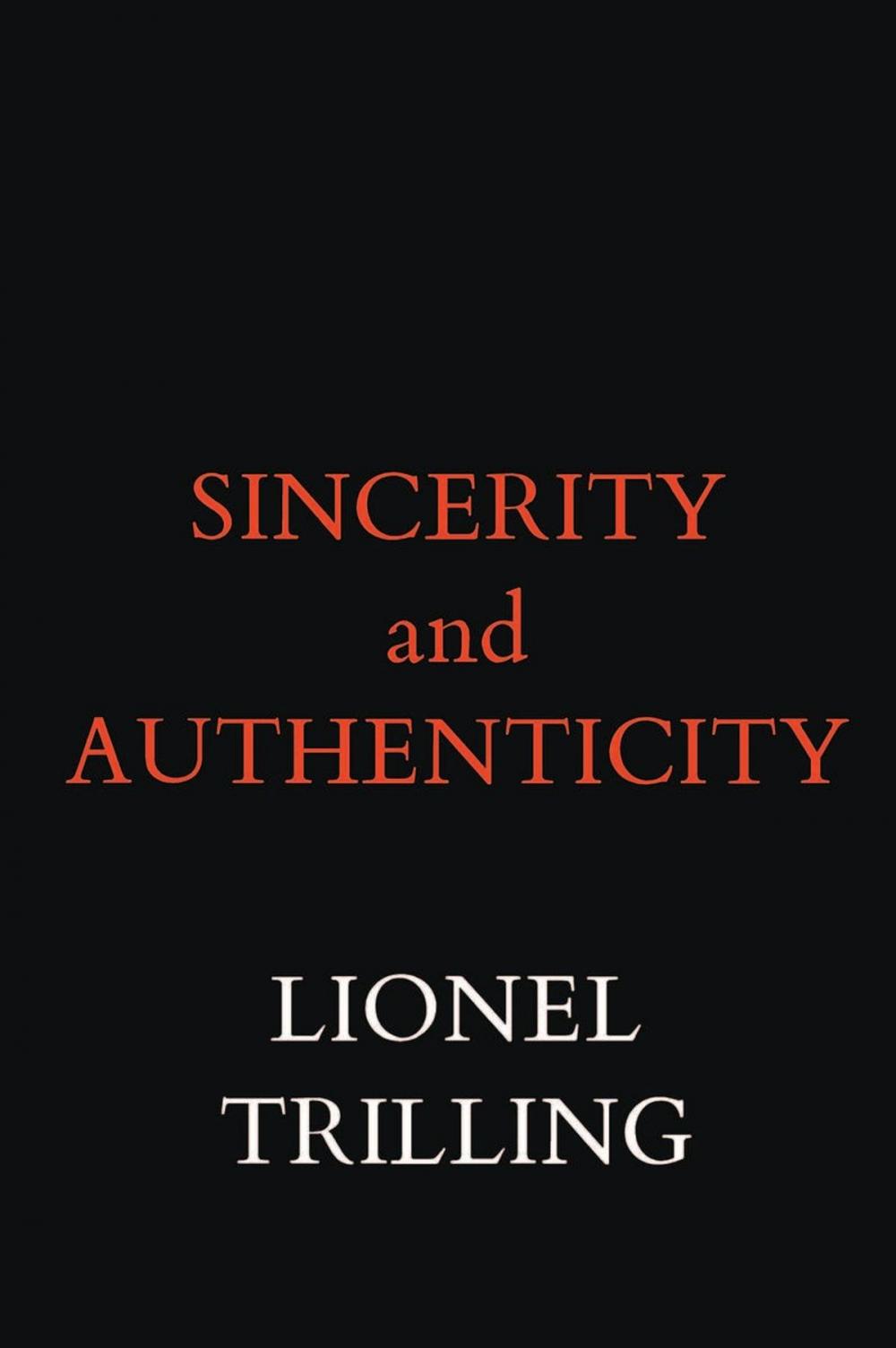 Big bigCover of Sincerity and Authenticity