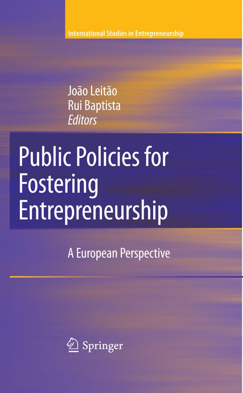 Big bigCover of Public Policies for Fostering Entrepreneurship