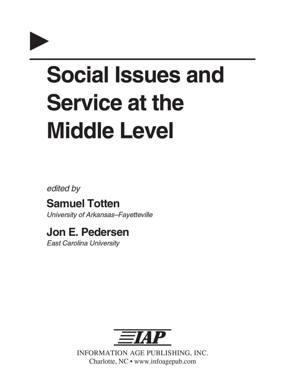 Big bigCover of Social Issues and Service at the Middle Level