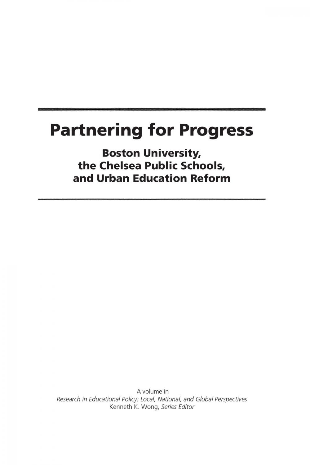 Big bigCover of Partnering for Progress