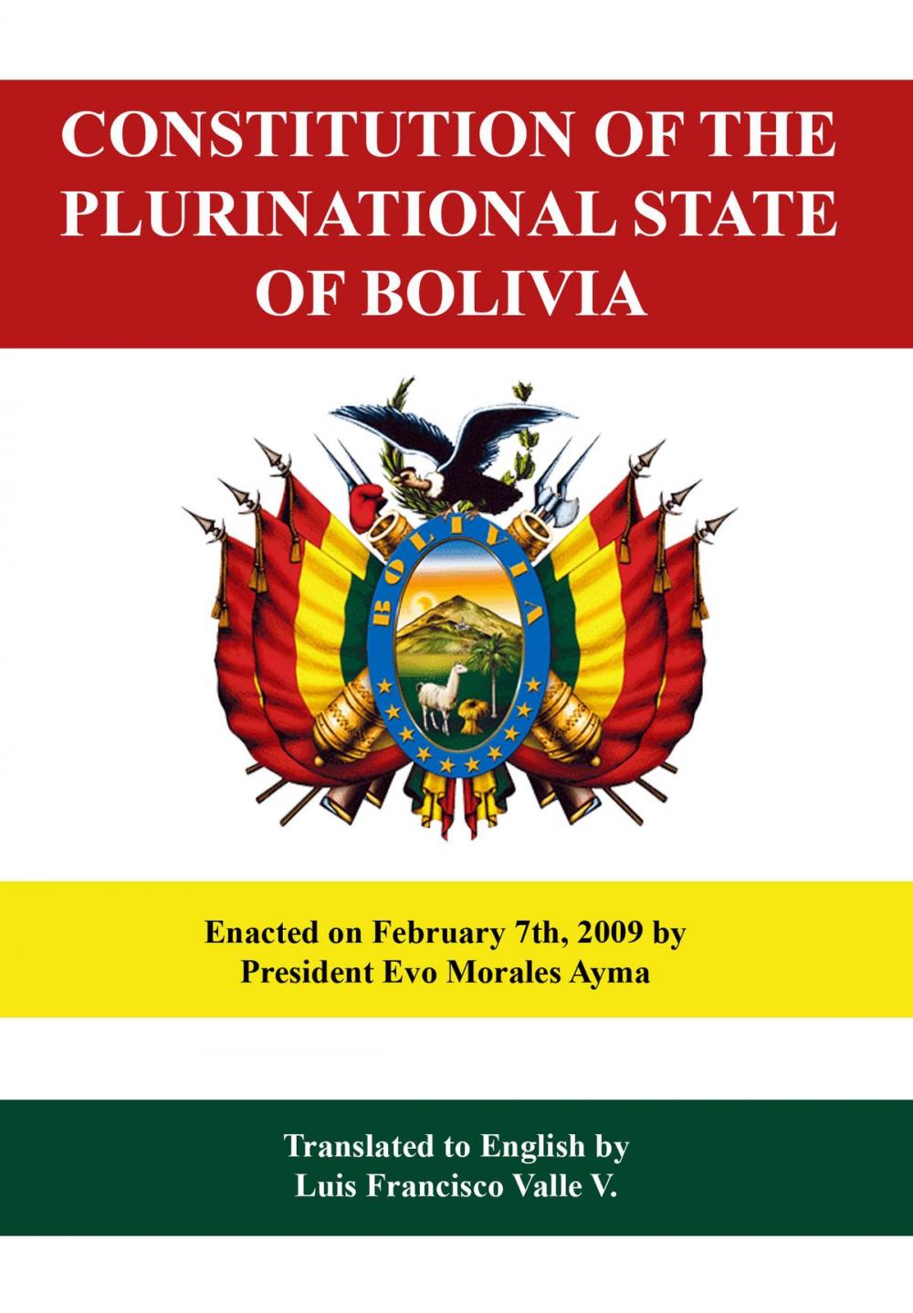 Big bigCover of Constitution of the Plurinational State of Bolivia