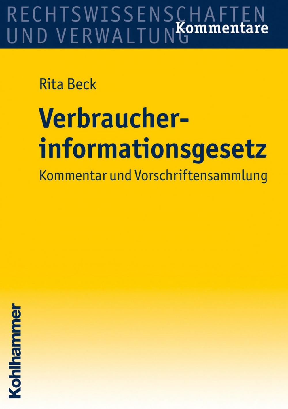 Big bigCover of Verbraucherinformationsgesetz