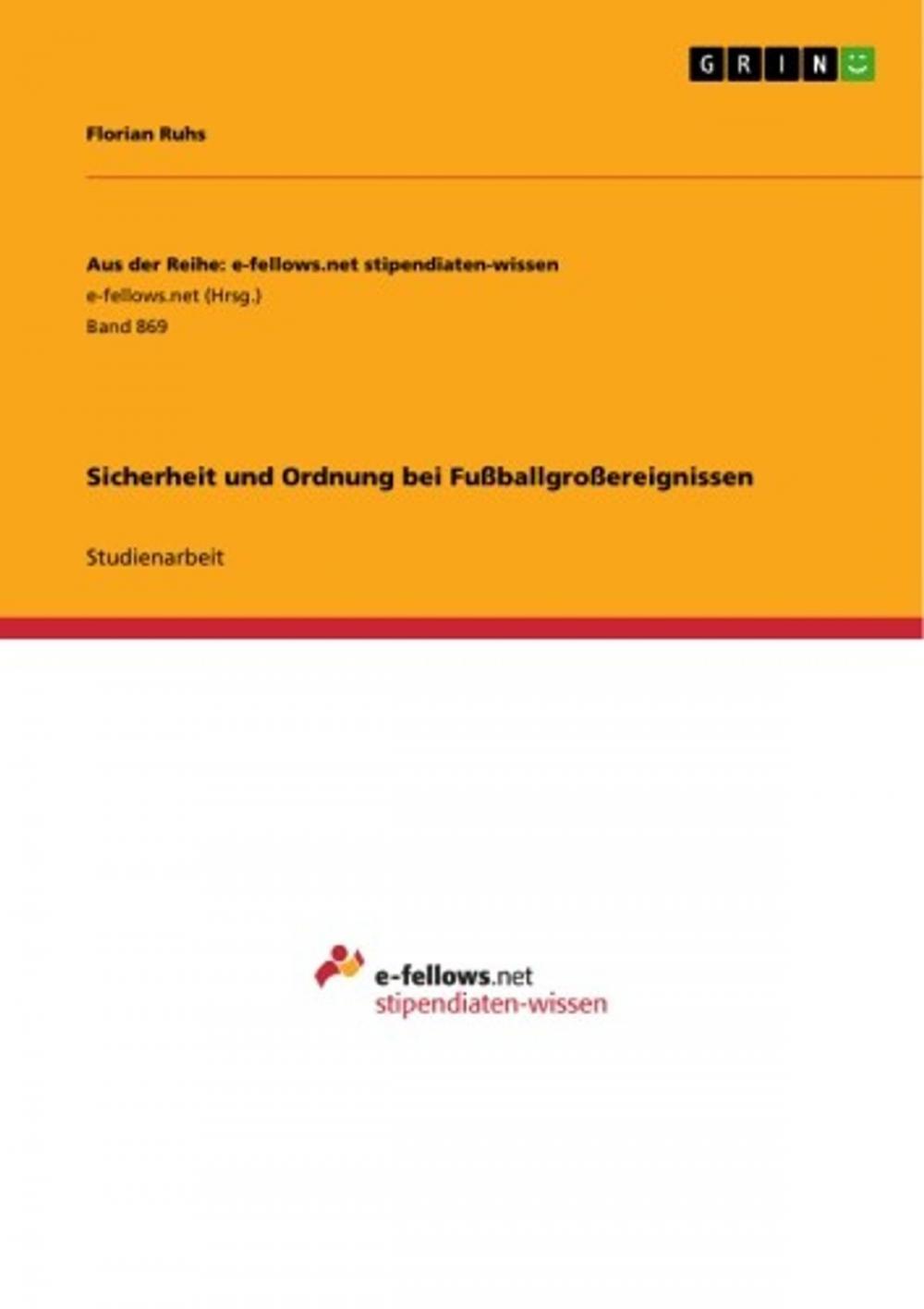 Big bigCover of Sicherheit und Ordnung bei Fußballgroßereignissen