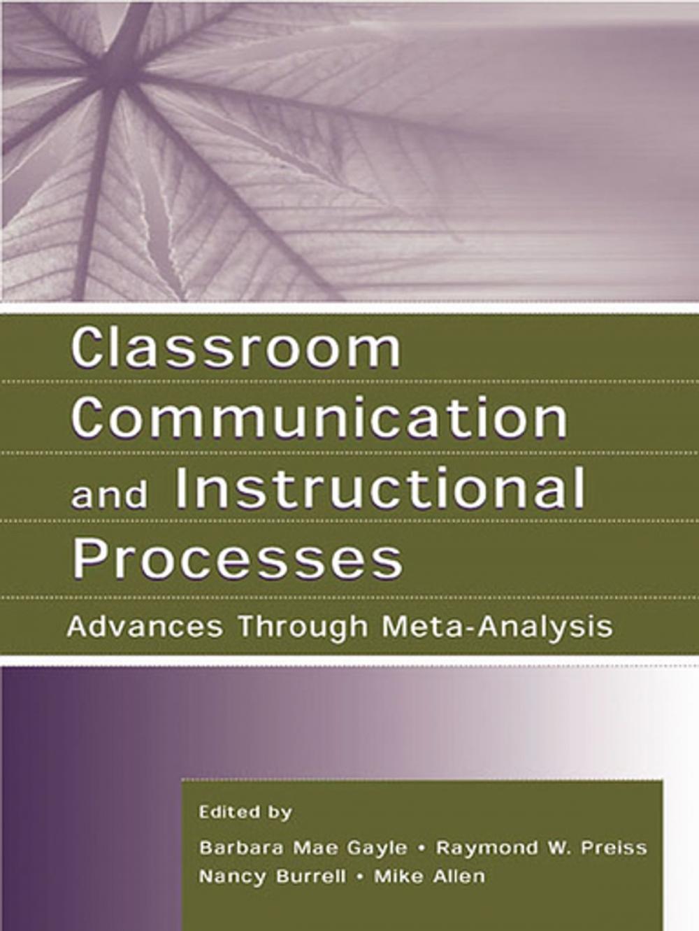 Big bigCover of Classroom Communication and Instructional Processes