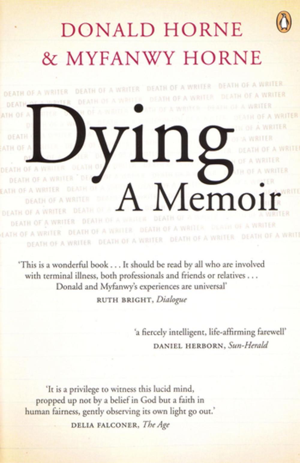 Big bigCover of Dying: a Memoir