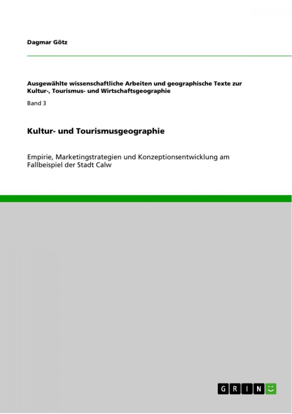 Big bigCover of Kultur- und Tourismusgeographie