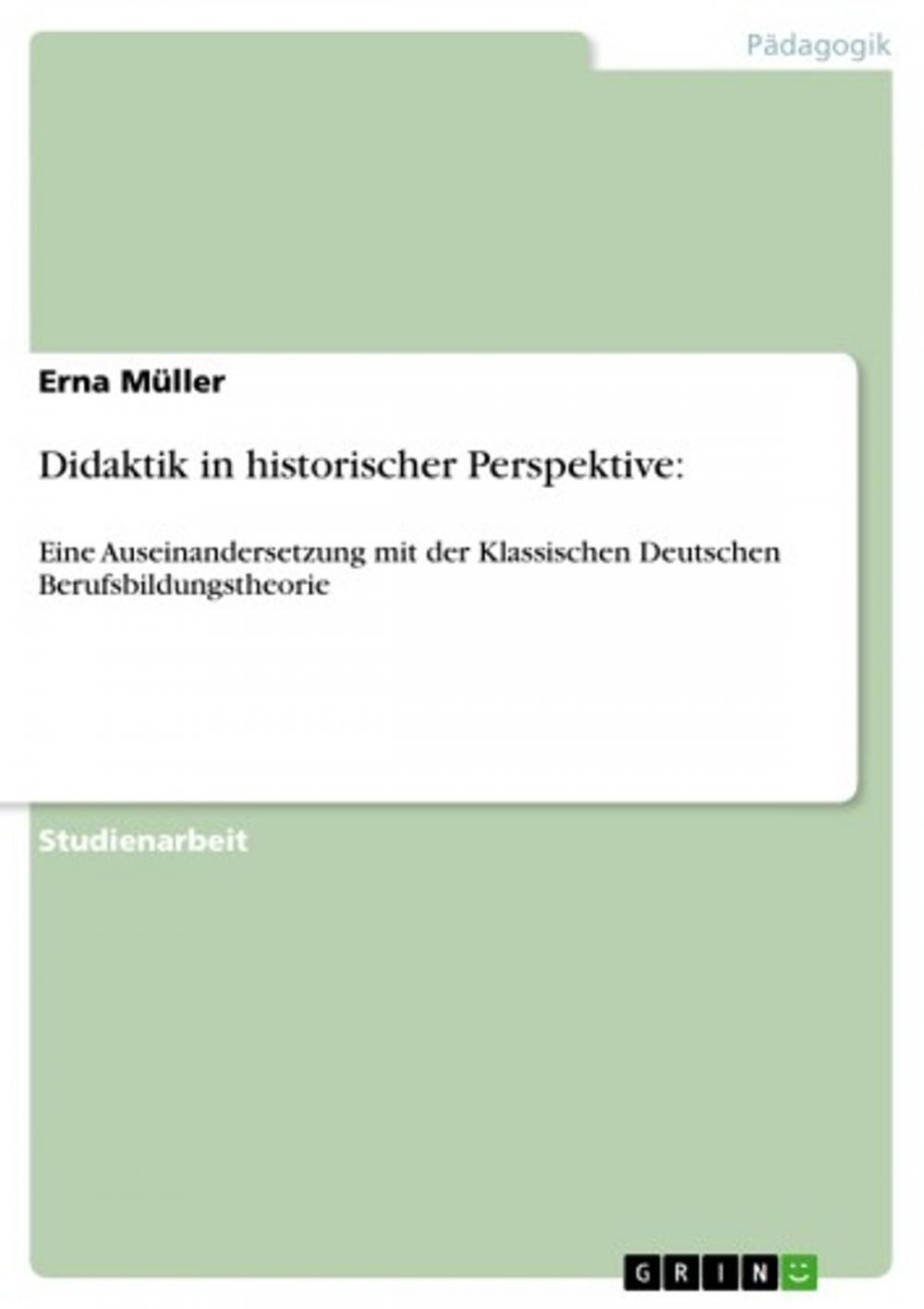 Big bigCover of Didaktik in historischer Perspektive: