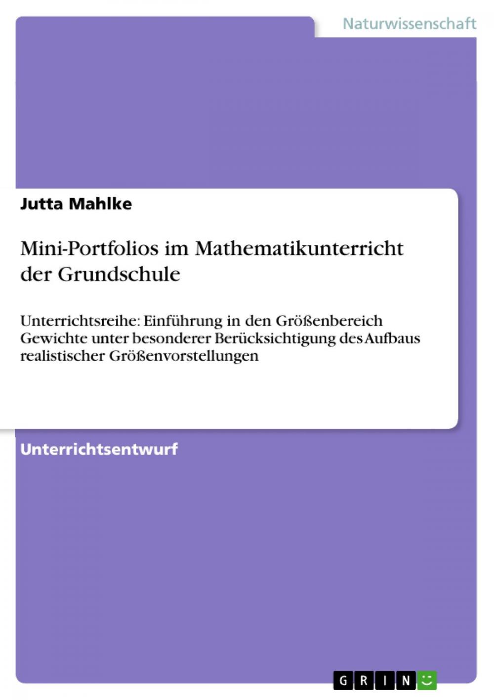 Big bigCover of Mini-Portfolios im Mathematikunterricht der Grundschule