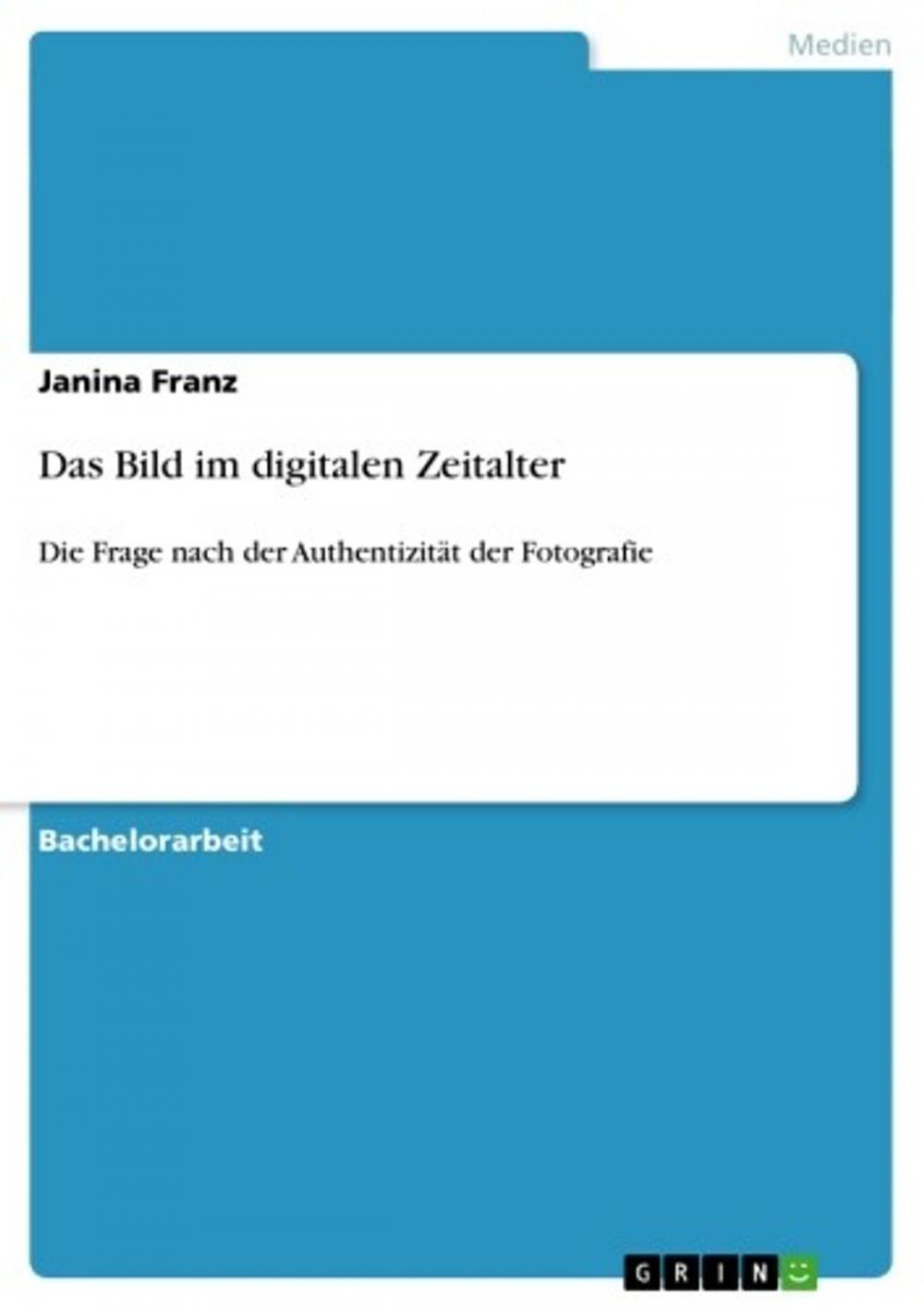 Big bigCover of Das Bild im digitalen Zeitalter