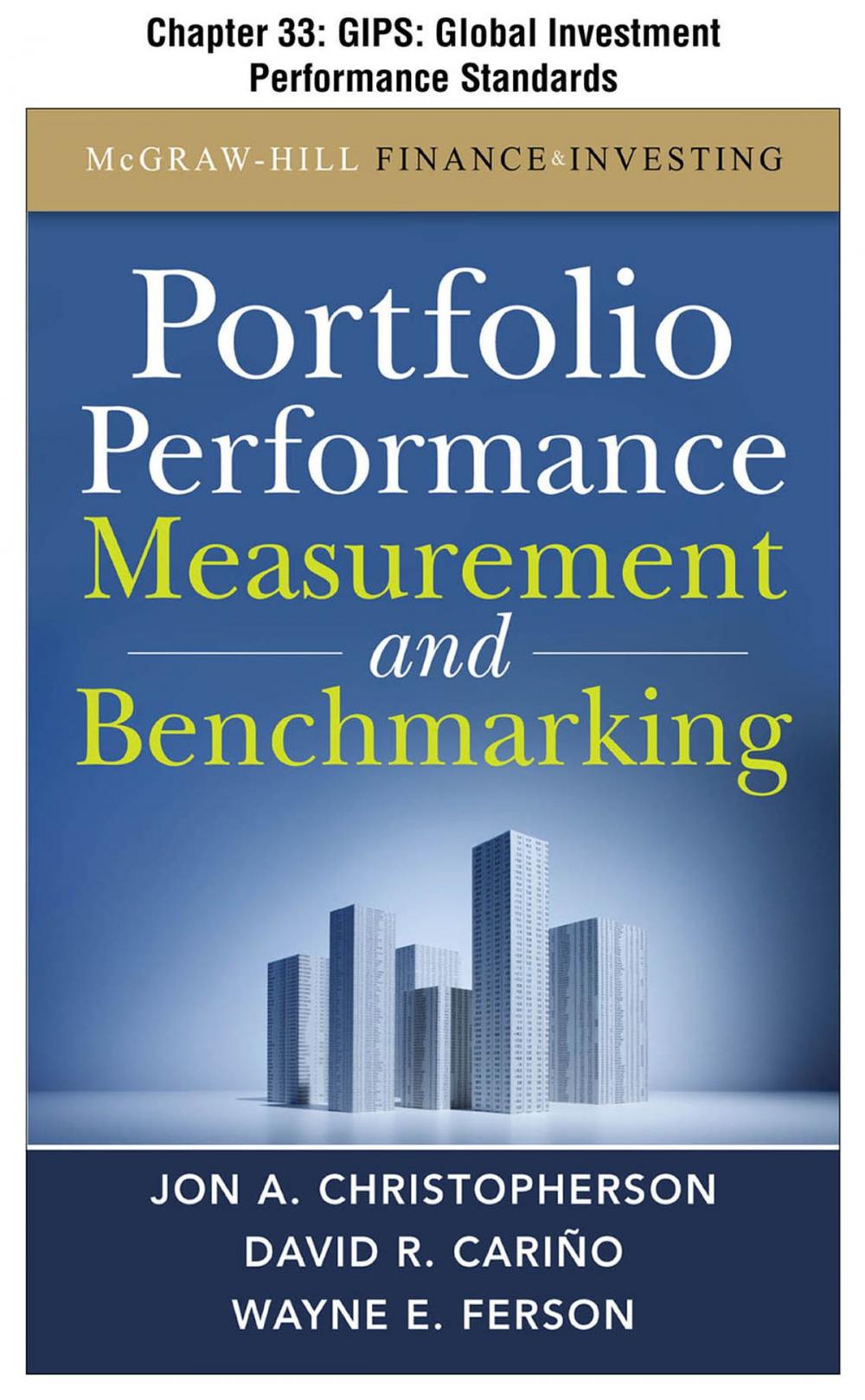 Big bigCover of Portfolio Performance Measurement and Benchmarking, Chapter 33 - GIPS